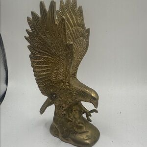 Majestic Brass Eagle Sculpture